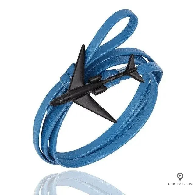 Bracelet Avion Homme Noir Et Bleu 3 Bracelet Avion Homme Noir Et Bleu