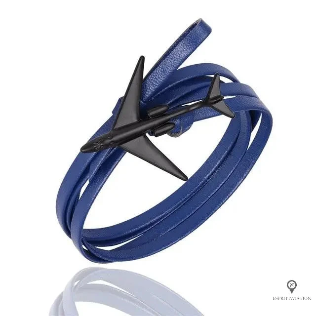 Bracelet Avion Homme Noir Et Bleu Foncé 3 Bracelet Avion Homme Noir Et Bleu Foncé