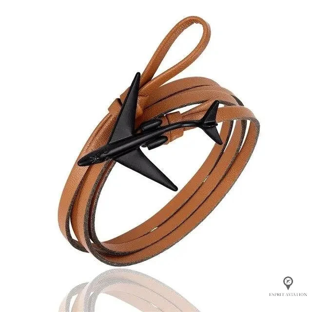 Bracelet Avion Homme Noir Et Marron 3 Bracelet Avion Homme Noir Et Marron