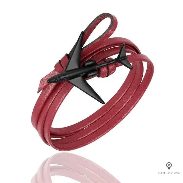 Bracelet Avion Homme Noir Et Rouge 3 Bracelet Avion Homme Noir Et Rouge