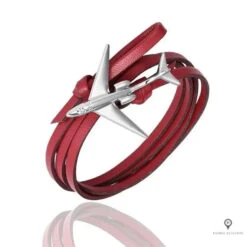Bracelet Avion Homme Rouge