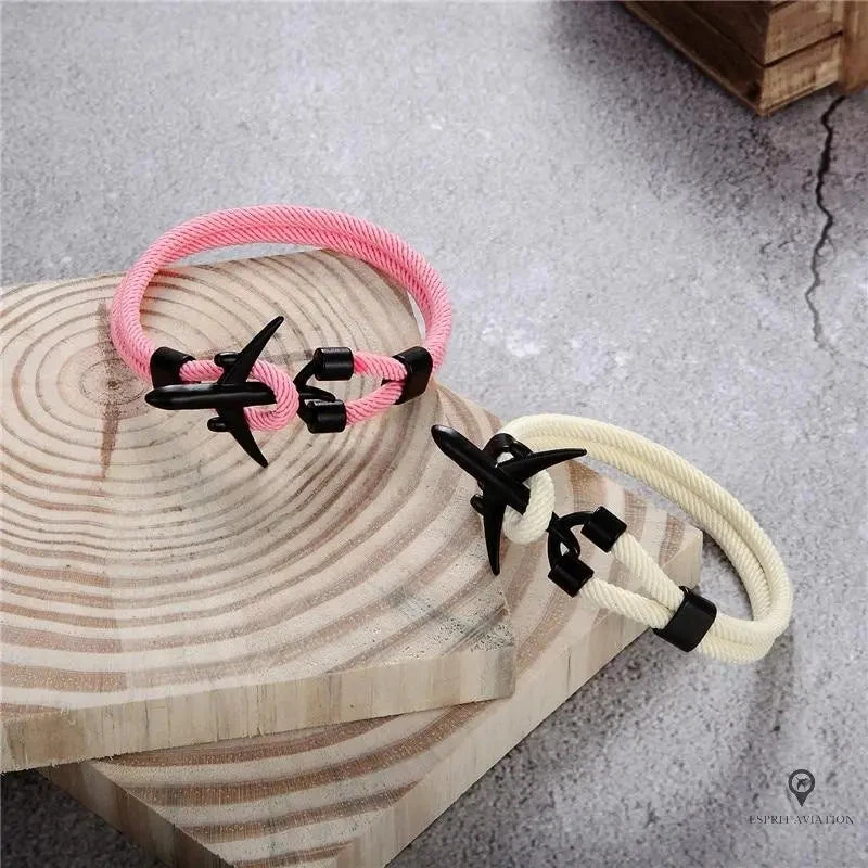 Bracelet Avion Noir Et Blanc 4 Bracelet Avion Noir Et Blanc – Image 2