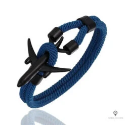 Bracelet Avion Noir Et Bleu