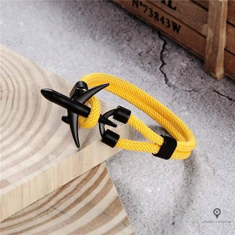 Bracelet Avion Noir Et Jaune 4 Bracelet Avion Noir Et Jaune – Image 2