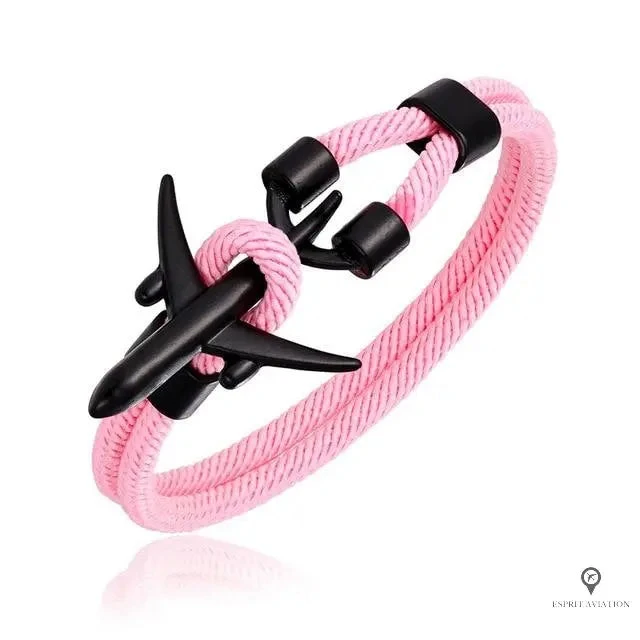 Bracelet Avion Noir Et Rose 3 Bracelet Avion Noir Et Rose
