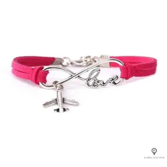 Bracelet Avion Rose Femme 3 Bracelet Avion Rose Femme