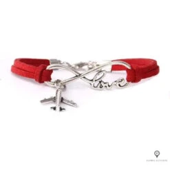 Bracelet Avion Rouge Amoureux