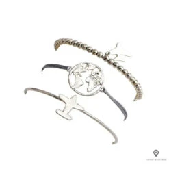 Bracelet Avion Terre Argenté -Esprit Aviation Bracelet Avion Terre Argente Esprit Aviation 1689995744548