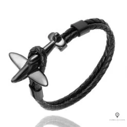 Bracelet Avion De Chasse Noir