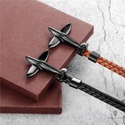 Bracelet Avion De Chasse Noir Marron 5 Bracelet Avion De Chasse Noir Marron -Esprit Aviation Bracelet Avion de Chasse Noir Marron Esprit Aviation 1677414709