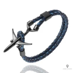 Bracelet Avion De Ligne Bleu Retro