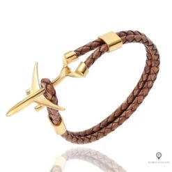 Bracelet Avion De Ligne Doré