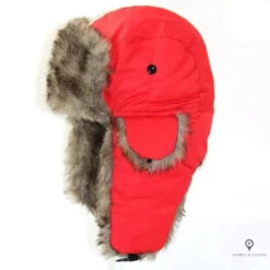 Chapka Aviateur Femme Rouge