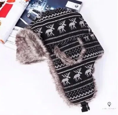 Chapka Aviateur Fourrure Noire Femme 4 Chapka Aviateur Fourrure Noire Femme – Image 2