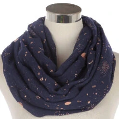 Écharpe Aviateur St-Exupéry 41 Écharpe Aviateur St-Exupéry -Esprit Aviation FOXMOTHER 2021 New Fashion Navy Star Moon Foil Gold Scarf For Womens Chirstmas Gifts Esprit Aviation 1661287432