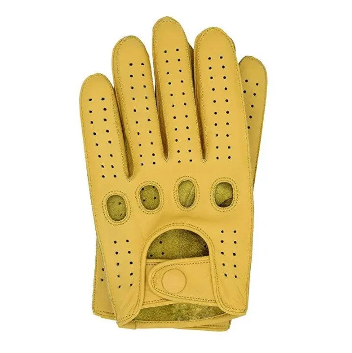 Gants Aviateur Cuir Jaune Citron 3 Gants Aviateur Cuir Jaune Citron