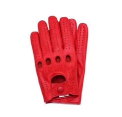 Gants Aviateur Cuir Rouge