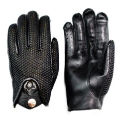 Gants Aviateur Cuir Et Mailles