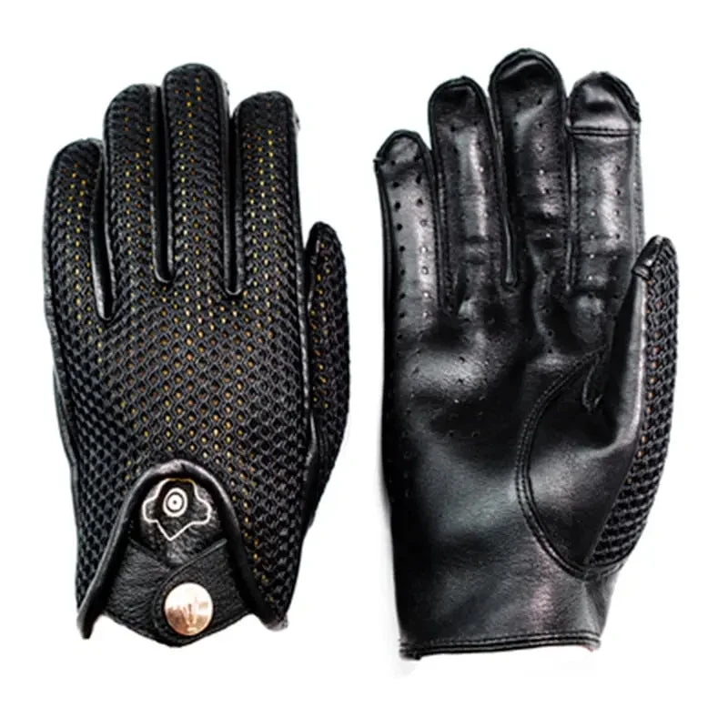 Gants Aviateur Cuir Et Mailles 3 Gants Aviateur Cuir Et Mailles