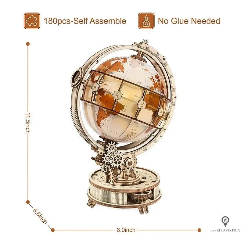 Globe Terrestre En Bois à Assembler 7 Globe Terrestre En Bois à Assembler – Image 5