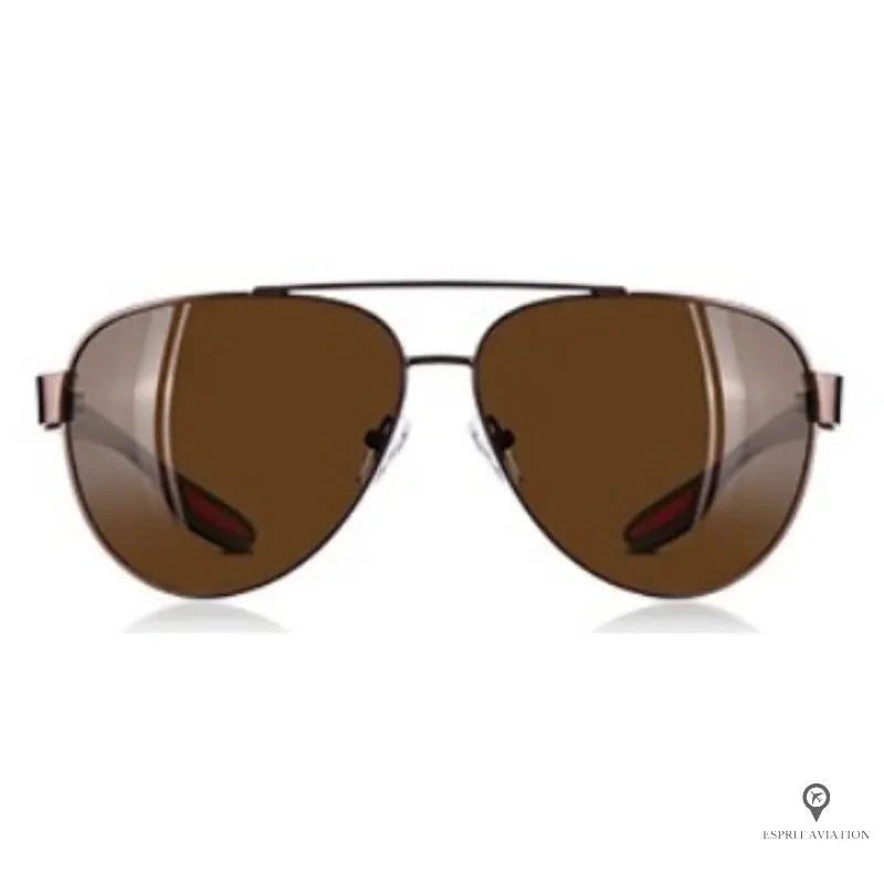 Lunette Aviateur Homme De Soleil Marron 4 Lunette Aviateur Homme De Soleil Marron – Image 2