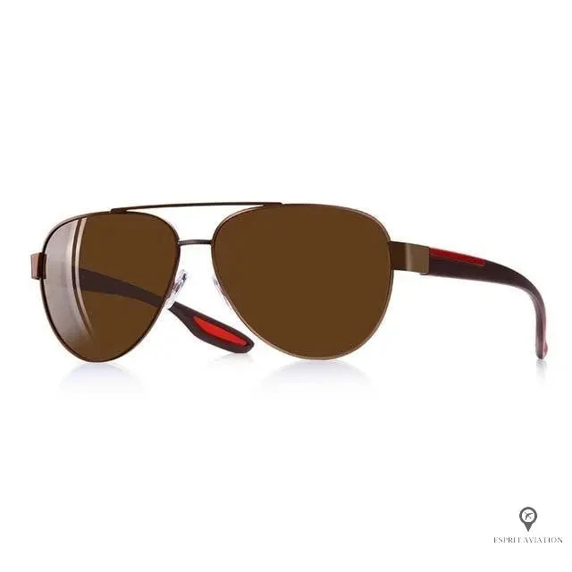 Lunette Aviateur Homme De Soleil Marron 5 Lunette Aviateur Homme De Soleil Marron – Image 3