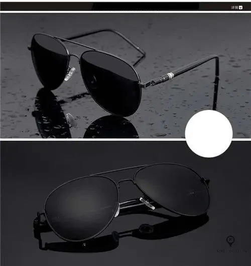 Lunette Aviateur Homme De Soleil Noir Profond 7 Lunette Aviateur Homme De Soleil Noir Profond – Image 5