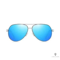 Lunette Aviateur Homme De Soleil Reflet Bleu