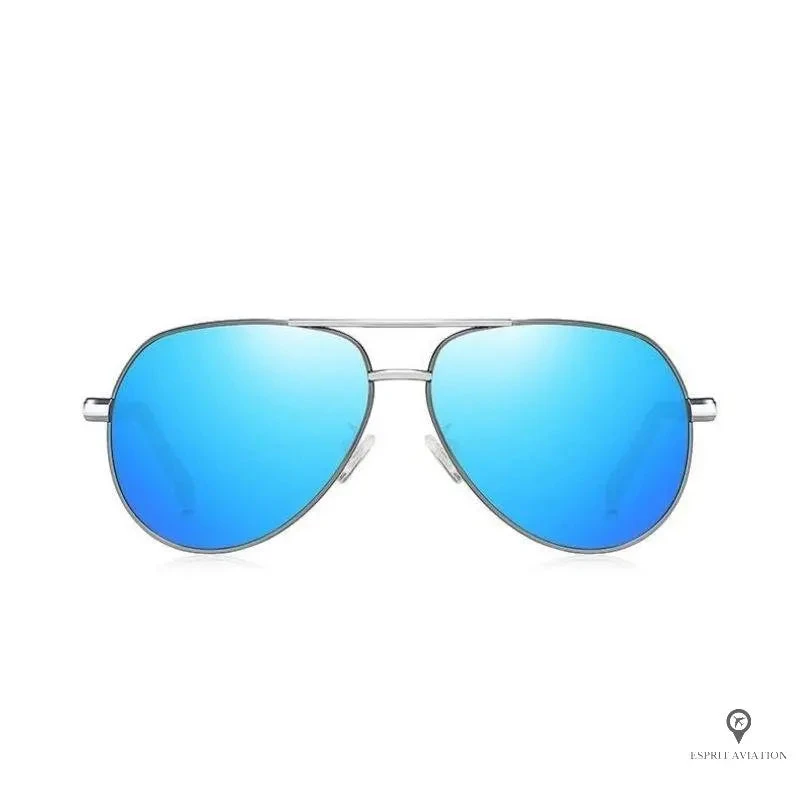 Lunette Aviateur Homme De Soleil Reflet Bleu 3 Lunette Aviateur Homme De Soleil Reflet Bleu