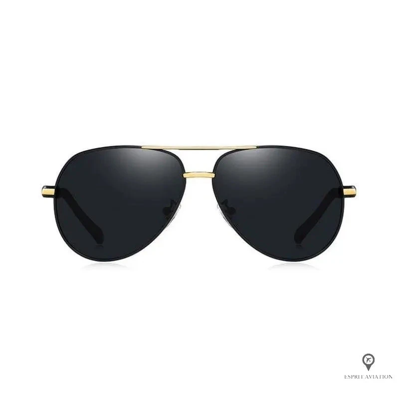 Lunette Aviateur Homme Noir Et Dorée 4 Lunette Aviateur Homme Noir Et Dorée – Image 2