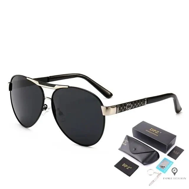 Lunette Aviateur Homme Solaire Noir 5 Lunette Aviateur Homme Solaire Noir – Image 3