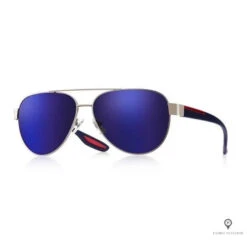 Lunette Aviateur Homme Verre Bleu