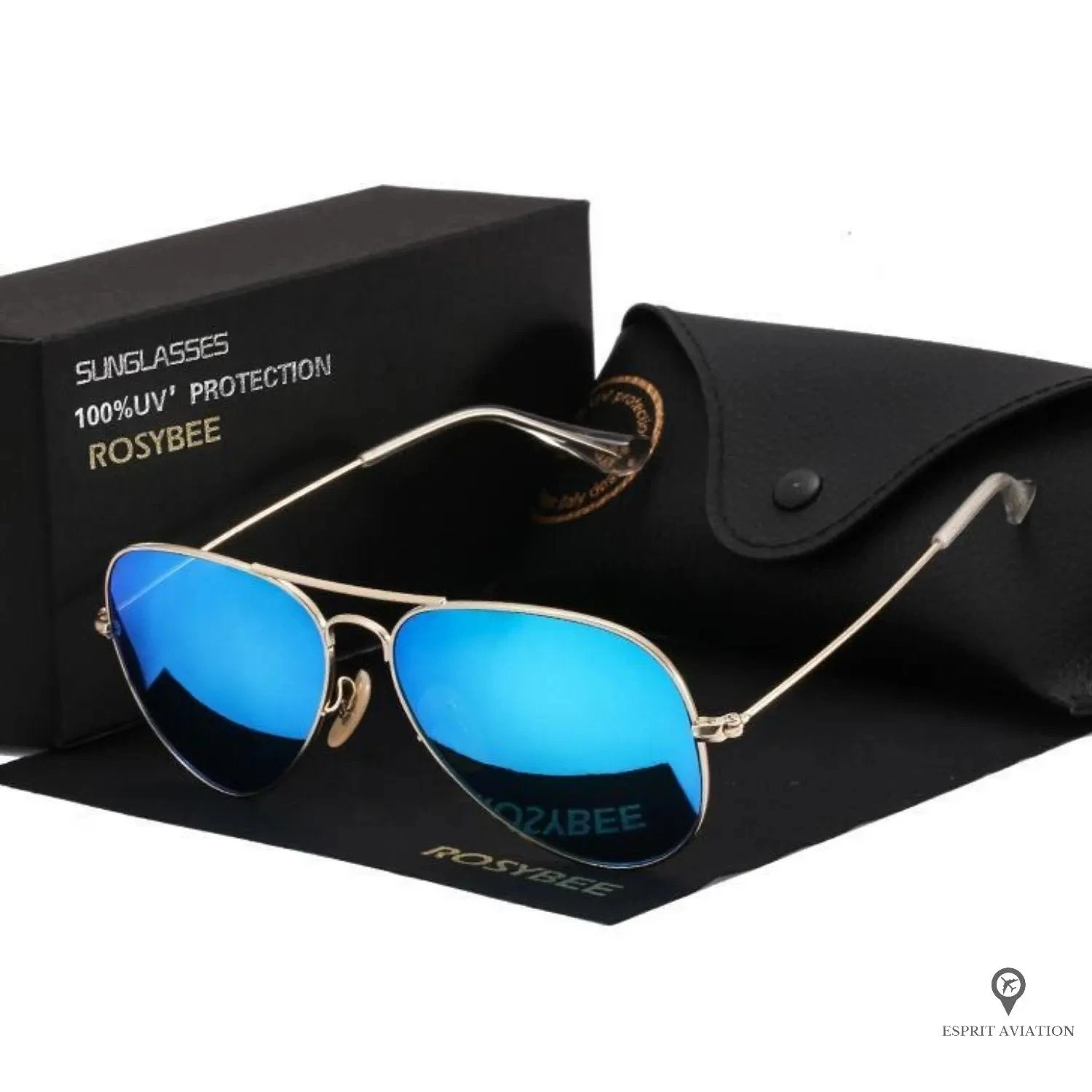 Lunette De Soleil Aviateur Homme Bleue 5 Lunette De Soleil Aviateur Homme Bleue – Image 3