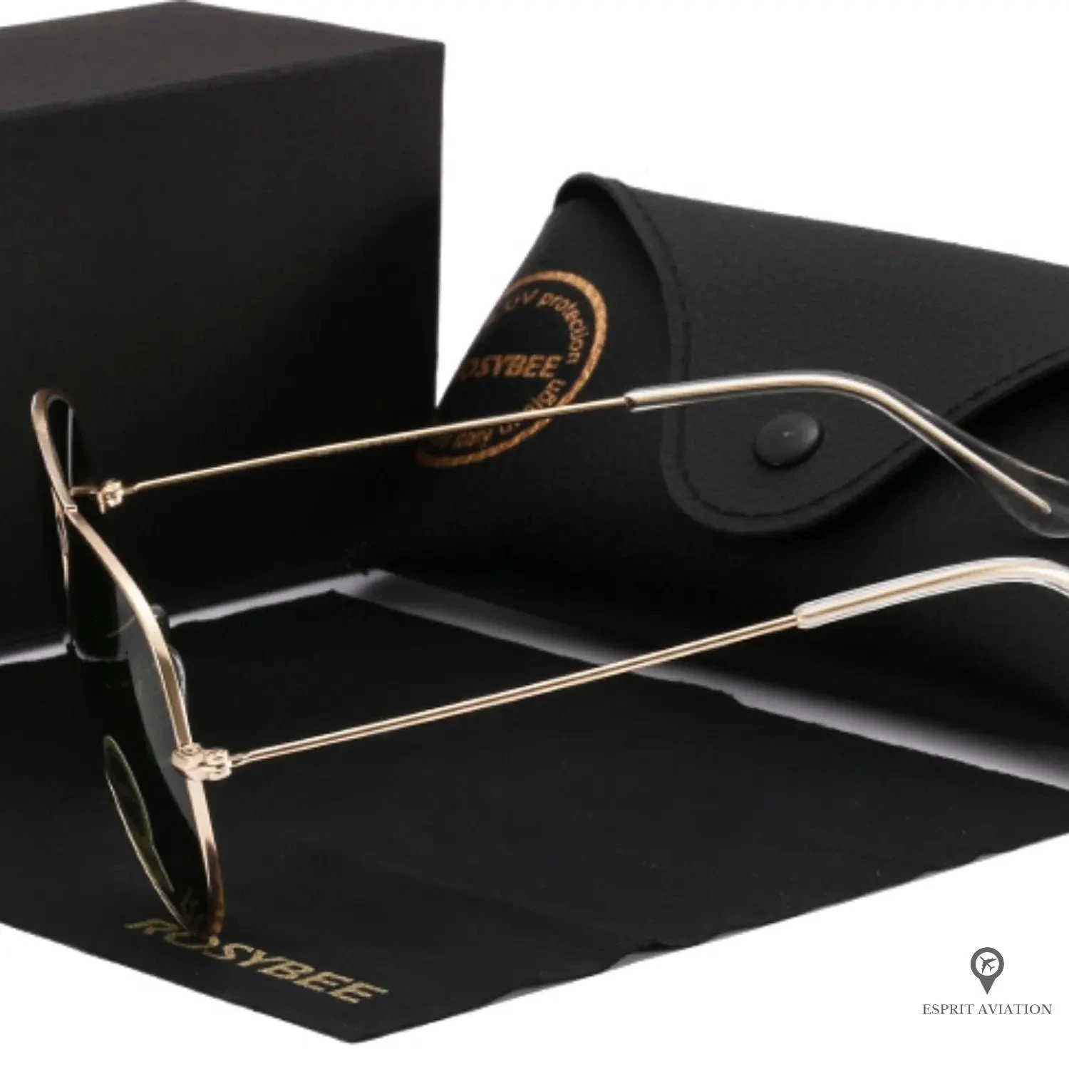 Lunette De Soleil Aviateur Vert Homme 4 Lunette De Soleil Aviateur Vert Homme – Image 2