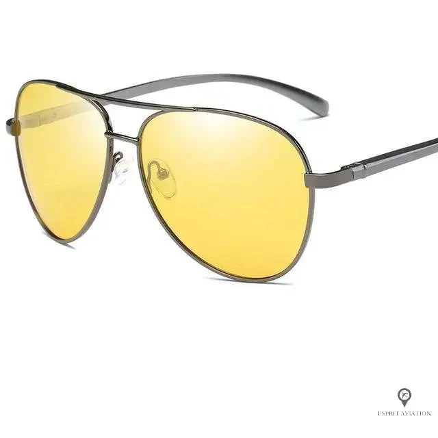 Lunettes Aviateur Homme Soleil Jaune Acier 3 Lunettes Aviateur Homme Soleil Jaune Acier
