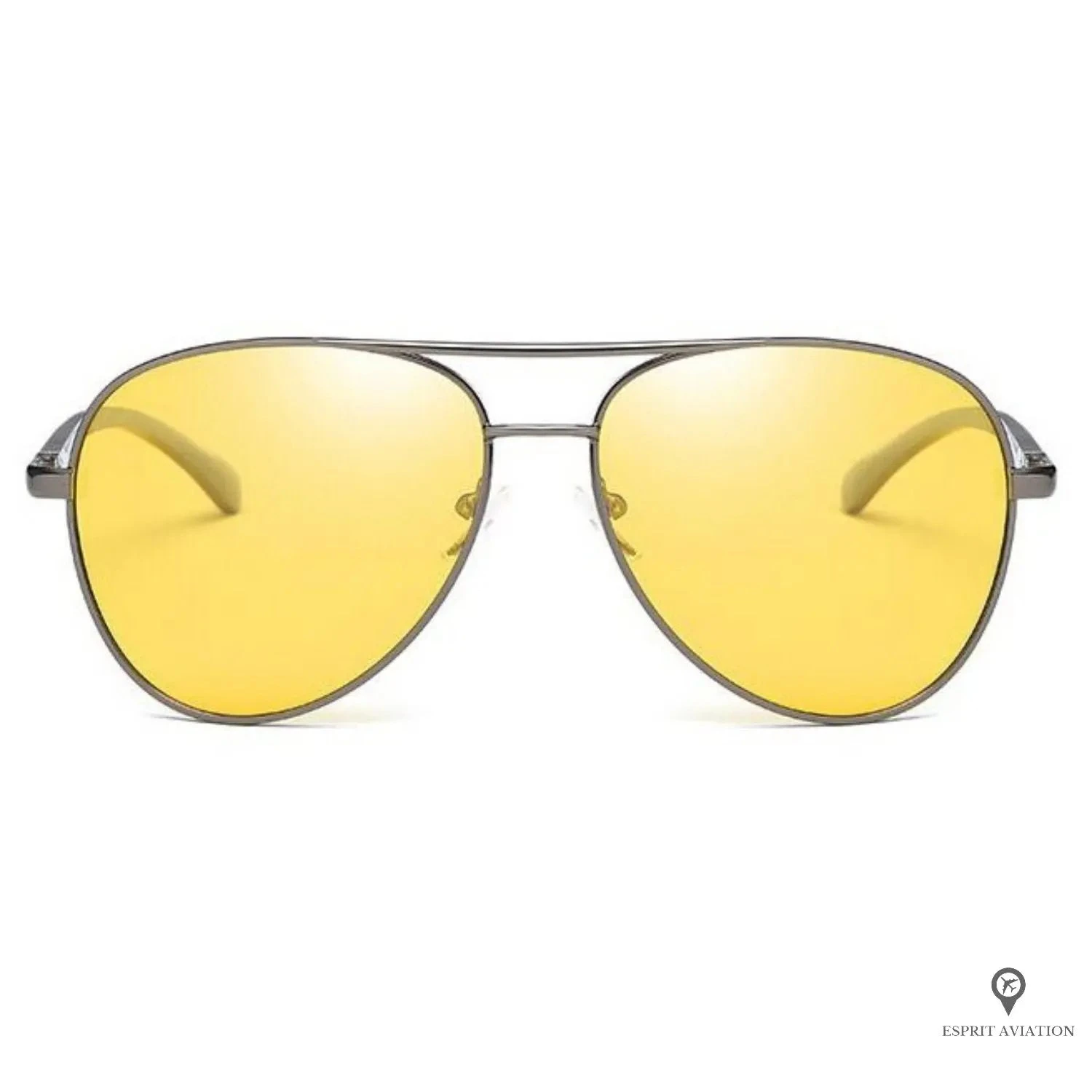 Lunettes Aviateur Homme Soleil Jaune Acier 4 Lunettes Aviateur Homme Soleil Jaune Acier – Image 2