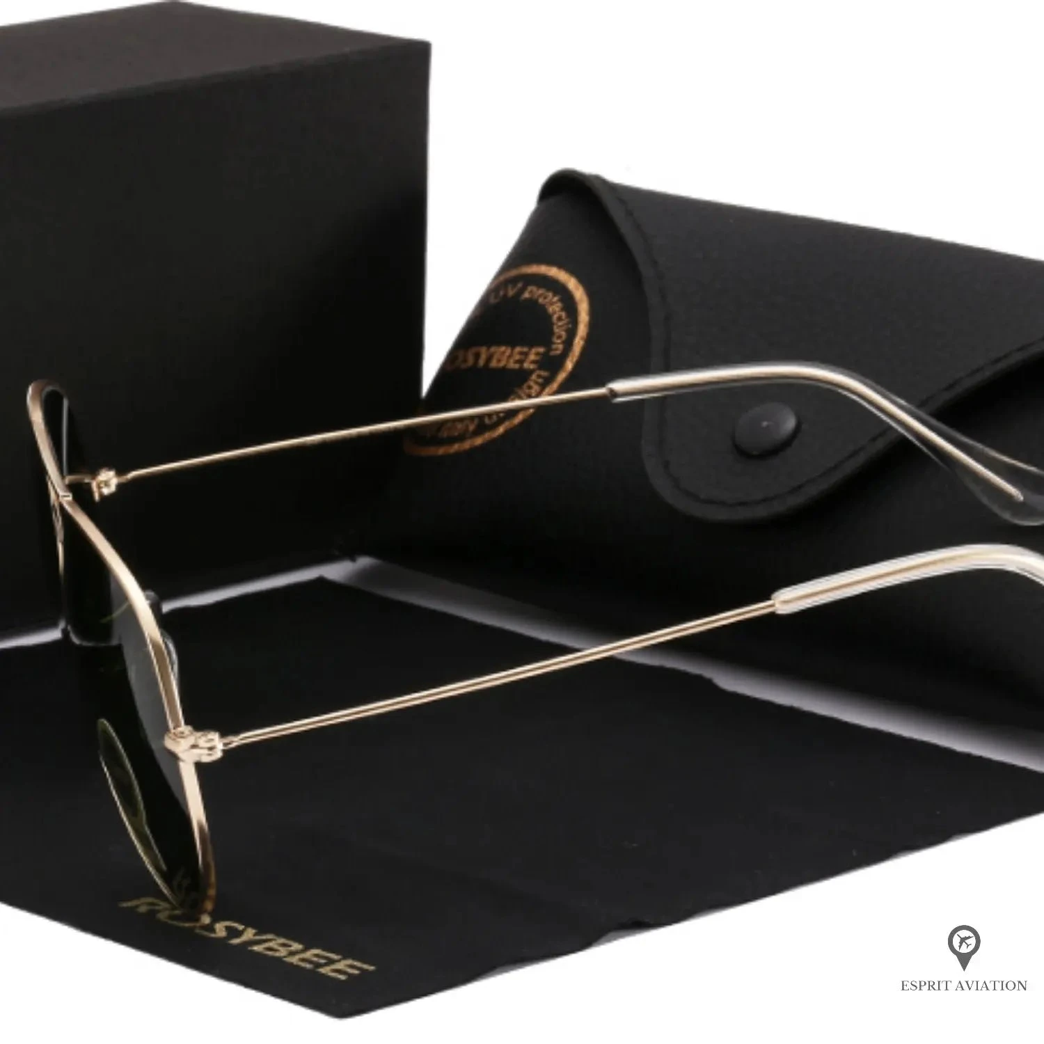 Lunettes De Soleil Aviateur Marron Homme 4 Lunettes De Soleil Aviateur Marron Homme – Image 2