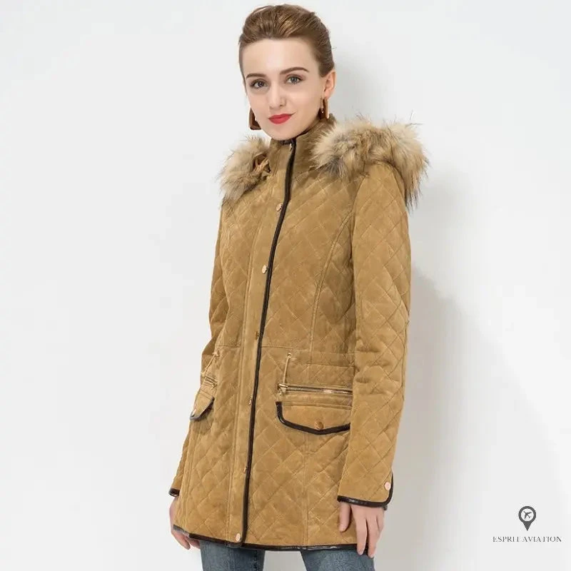 Manteau Aviateur Femme Camel 6 Manteau Aviateur Femme Camel – Image 4