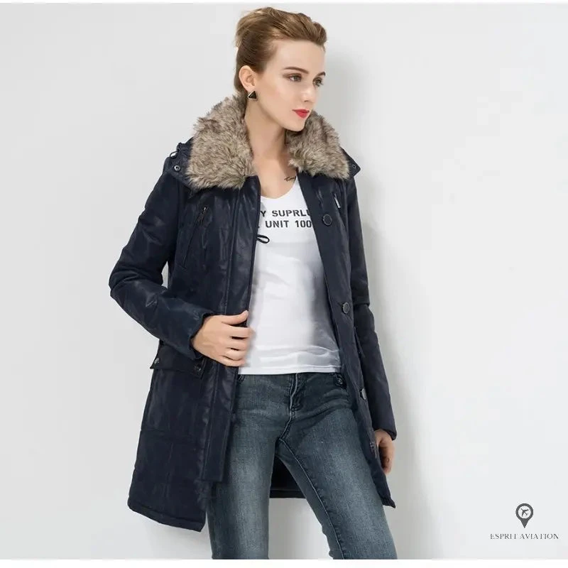 Manteau Aviateur Femme Long Noir 3 Manteau Aviateur Femme Long Noir