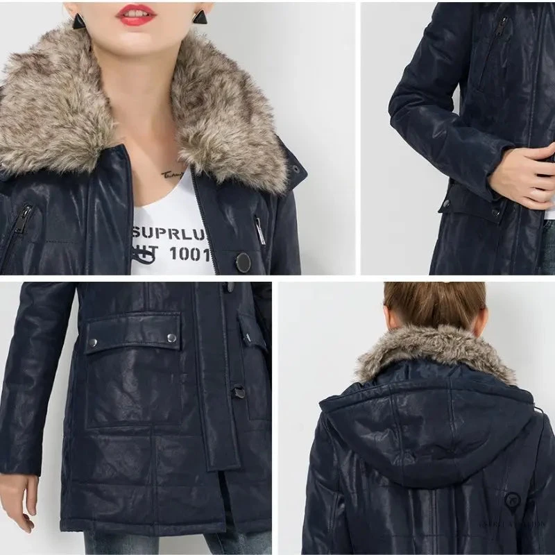 Manteau Aviateur Femme Long Noir 6 Manteau Aviateur Femme Long Noir – Image 4