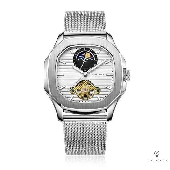 Montre Aviateur Automatique Acier Cadran 3 Montre Aviateur Automatique Acier Cadran