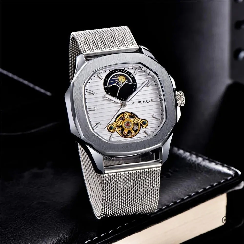 Montre Aviateur Automatique Acier Cadran 4 Montre Aviateur Automatique Acier Cadran – Image 2