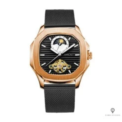 Montre Aviateur Automatique Acier Noir