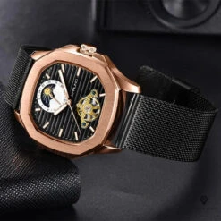 Montre Aviateur Automatique Acier Noir -Esprit Aviation Montre Aviateur Automatique Acier Noir Esprit Aviation 1689999038613