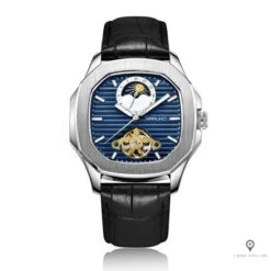Montre Aviateur Automatique Cadran Bleu