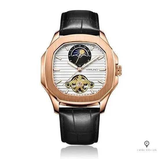 Montre Aviateur Automatique Cuir Carré 3 Montre Aviateur Automatique Cuir Carré