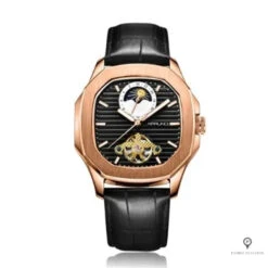 Montre Aviateur Automatique Cuir Noir