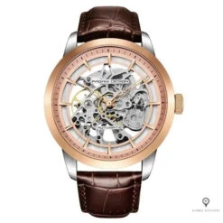 Montre Aviateur Automatique Mécanisme Apparent Marron