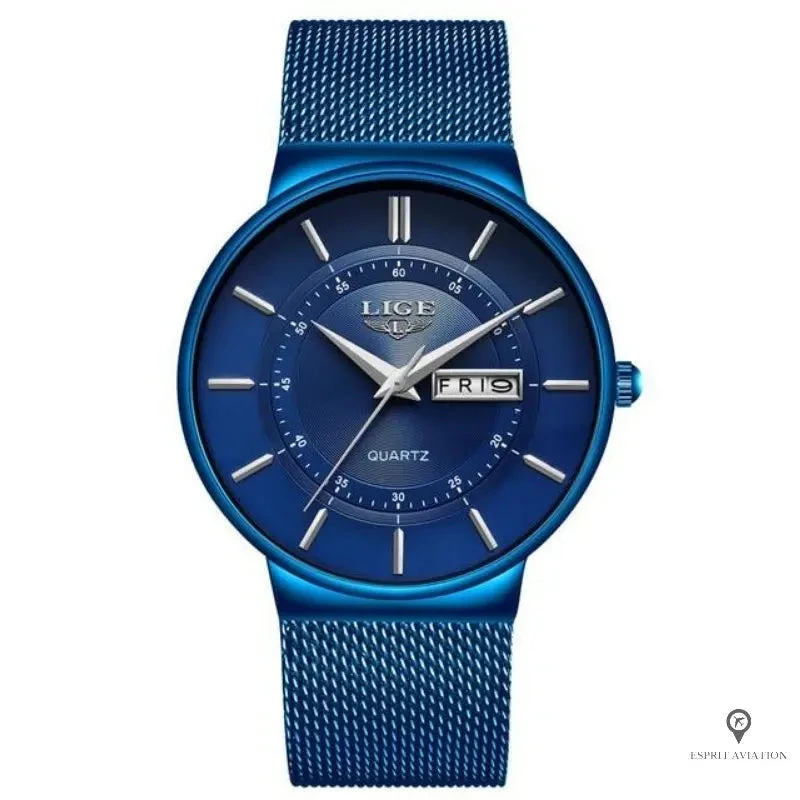 Montre Aviateur Bracelet Bleu 3 Montre Aviateur Bracelet Bleu