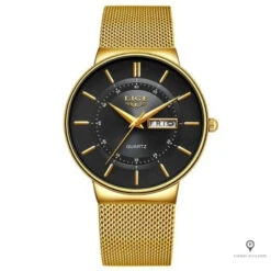 Montre Aviateur Bracelet Doré